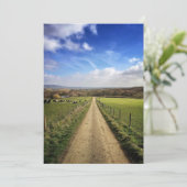 Betriebe | English Countryside Dirt Road Dankeskarte (Stehend Vorderseite)