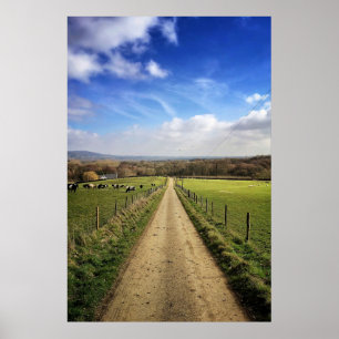 Betriebe   English Countryside Dirt Road Poster