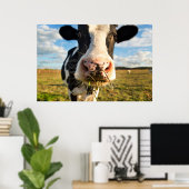Betriebe | Holstein Kuh Kauen Poster (Heimbüro)