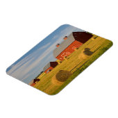 Betriebe | Red Barns Near Hay Bales Magnet (Linke Seite)