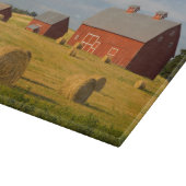 Betriebe | Red Barns Near Hay Bales Schneidebrett (Ecke)