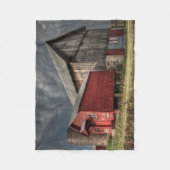 Betriebe | Roter Holzstall in Michigan Fleecedecke (Vorderseite)