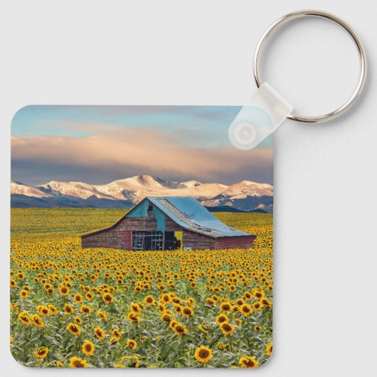 Betriebe | Sonnenblumenfeld Schlüsselanhänger (Rückseite)