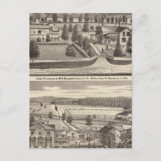 Betriebe und Wohnungen von WR Blodgett & GC Daubne Postkarte (Vorderseite)