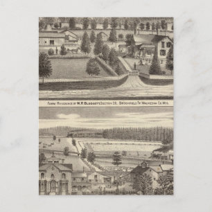 Betriebe und Wohnungen von WR Blodgett & GC Daubne Postkarte