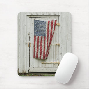 Betriebe Weiße Barenttür mit amerikanischer Flag Mousepad