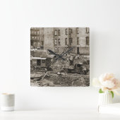 BETRIEBENER Kranmotor mit Kranantrieb im Nordweste Quadratische Wanduhr (Zuhause)