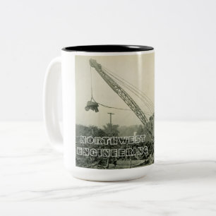 BETRIEBENER Kranmotor mit Kranantrieb im Nordweste Zweifarbige Tasse
