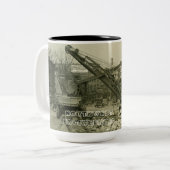 BETRIEBENER Kranmotor mit Kranantrieb im Nordweste Zweifarbige Tasse (Vorderseite Links)