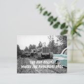 BETRIEBENES MOTORBULLDOZER 58 PONTIAC AUTO-FOTO POSTKARTE (Stehend Vorderseite)