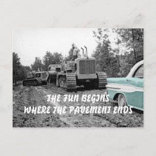 BETRIEBENES MOTORBULLDOZER 58 PONTIAC AUTO-FOTO POSTKARTE