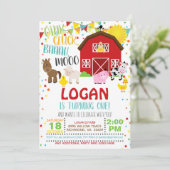 Betriebsanbau - Einladung zum Geburtstag - weiß (Stehend Vorderseite)