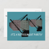 BETRIEBSBETREIBER-PARTY EINLADUNGSPOSTKARTE (Vorne/Hinten)