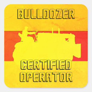 BETRIEBSINGENIEUR BULLDOZER ZERTIFIZIERT SOUTHWEST QUADRATISCHER AUFKLEBER