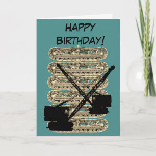 Betriebsingenieur des Krans zum Geburtstag Karte