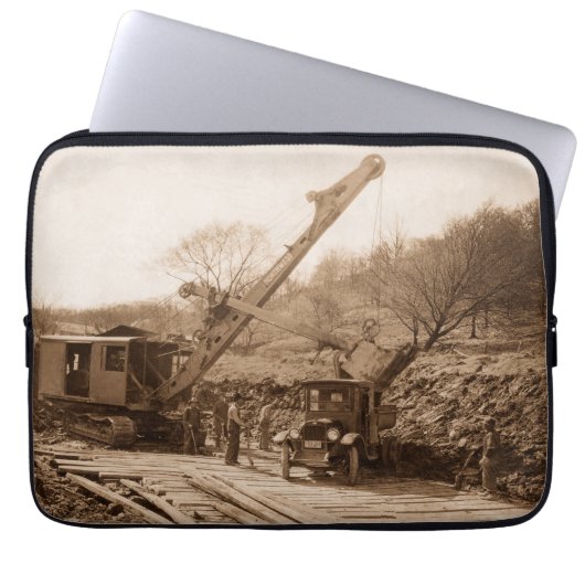 Betriebsingenieur Northwest Shovel Antique Foto Laptopschutzhülle (Vorderseite)