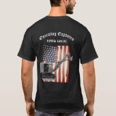Betriebsingenieur stellt US-Flag für den lokalen G T-Shirt (Rückseite)