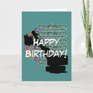 Betriebsingenieur Vintage Schaufelspuren zum Gebur Karte