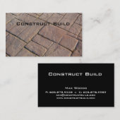 Betriebskarte des Bauunternehmers Visitenkarte (Vorne/Hinten)