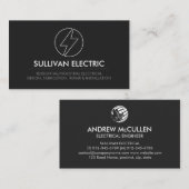 Betriebskarte des elektrischen Unternehmers Visitenkarte (Vorne/Hinten)