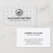 Betriebskarte des elektrischen Unternehmers Visitenkarte (Vorne/Hinten)