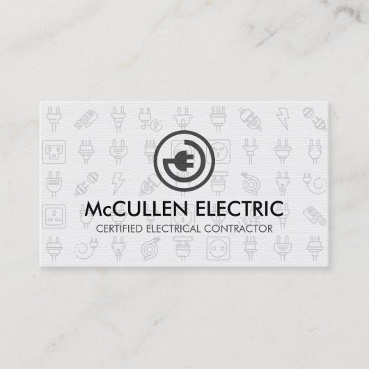 Betriebskarte des elektrischen Unternehmers Visitenkarte (Vorderseite)