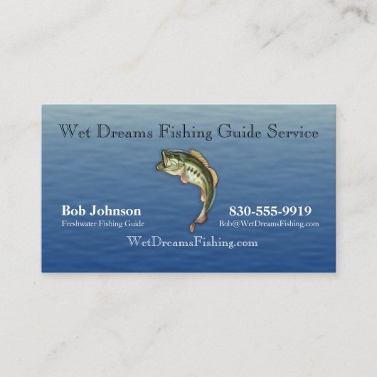 Betriebskarte des Fischereileitfadens Visitenkarte (Vorderseite)
