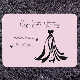 Betriebskarte für das Hochzeitkleid Visitenkarte