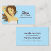 Betriebskarte für das mobile Spray-Tanning Visitenkarte (Vorne/Hinten)