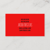 Betriebskarte für den Bau von Maler mit rotem Male Visitenkarte (Rückseite)