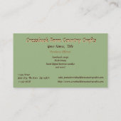 Betriebskarte für den grenzüberschreitenden Güterk Visitenkarte (Rückseite)