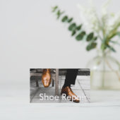 Betriebskarte für die Schuhreparatur Visitenkarte (Stehend Vorderseite)