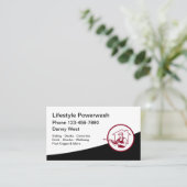 Betriebskarte für Powerwash und Druckreinigung Visitenkarte (Stehend Vorderseite)