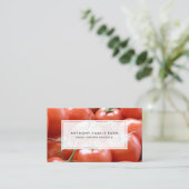 Betriebskarte für Red Tomato Family Farm Visitenkarte (Stehend Vorderseite)