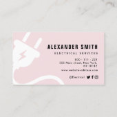 Betriebskarte für rote Stecker Visitenkarte (Rückseite)