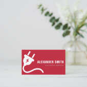 Betriebskarte für rote Stecker Visitenkarte (Stehend Vorderseite)