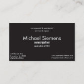 Betriebskarte Visitenkarte (Rückseite)