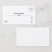 Betriebskarten für Foto Visitenkarte (Vorne/Hinten)