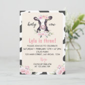 Betriebskühe zum Geburtstag Einladung (Stehend Vorderseite)