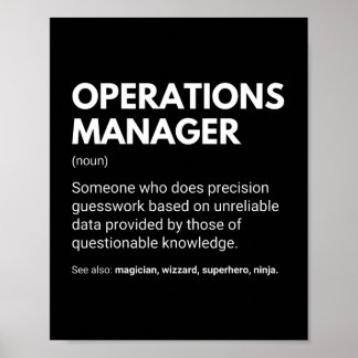 Betriebsleiter Funny Definition Poster