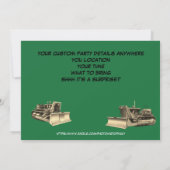 BETRIEBSMOTOR-BULLDOZER-RENTENEINLADUNG EINLADUNG (Rückseite)