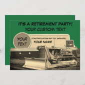 BETRIEBSMOTOR-BULLDOZER-RENTENEINLADUNG EINLADUNG (Vorne/Hinten)