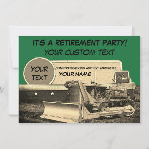 BETRIEBSMOTOR-BULLDOZER-RENTENEINLADUNG EINLADUNG