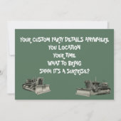 BETRIEBSMOTOR-BULLDOZER-RENTENEINLADUNG EINLADUNG (Rückseite)