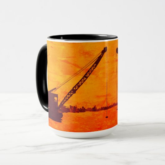 BETRIEBSMOTOR EISFISCHEREIBETREIBER KUNST TASSE (Vorderseite Links)