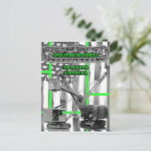 BETRIEBSMOTORBETREIBER MIT BETRIEBSKRAFTFAHRZEUG V POSTKARTE (Stehend Vorderseite)