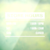 Betriebsstunden im Business Store Fensteraufkleber (Blatt 3)