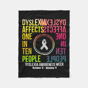 Betrifft jeden Zehnten - Dyslexie-Bewusstseins-Woc Fleecedecke
