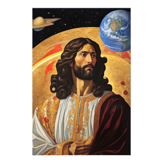 *~* Betrifft Jesus Planet Erde AP50 Kosmos Fotodruck (Vorne)