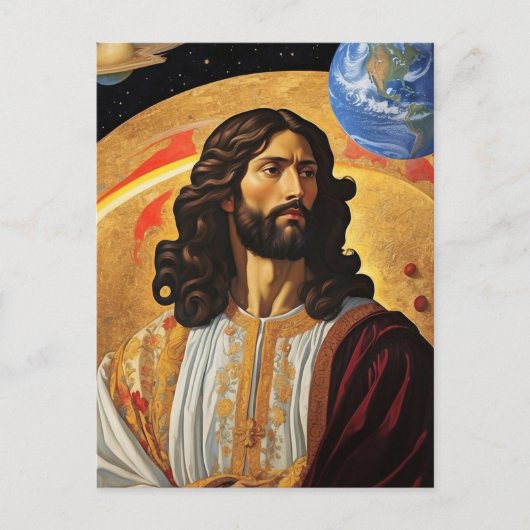 *~* Betrifft Jesus Planet Erde AP50 Kosmos Postkarte (Vorderseite)
